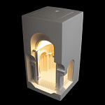 Встраиваемый в стену гипсовый светильник под покраску с арками и рельефными колоннами Antiquity Athena варинант исполнения - 3 | Loft Concept в Красноярске