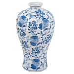 Ваза фарфоровая высокая с синими цветочными мотивами Independence варинант исполнения - 1 | Loft Concept в Красноярске