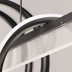 Люстра линейная черного цвета с волнообразным металлическим элементом Luke Lampco Tracer Lamp варинант исполнения - 9 | Loft Concept в Красноярске