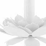 Торшер с декором в виде белого цветка магнолии на каркасе и черным абажуром White Magnolia варинант исполнения - 2 | Loft Concept в Красноярске