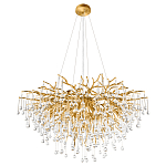 Люстра подвесная с прозрачными стеклянными подвесками в форме капель Диаметр 100 см Droplet Chandelier варинант исполнения - 4 | Loft Concept в Красноярске