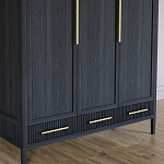 Большой Шкаф Primo Черный дуб с 3 дверьми и 3 выдвижными ящиками варинант исполнения - 3 | Loft Concept в Красноярске