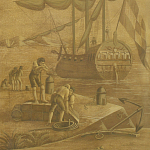 Обои ручная роспись Views of Italy Sepia варинант исполнения - 2 | Loft Concept в Красноярске