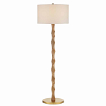 Торшер с цилиндрическим тканевым абажуром на каркасе волнистой формы Rotation варинант исполнения - 1 | Loft Concept в Красноярске