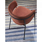 Стул полукруглый мягкий с буклированной обивкой Chair with Boucle Upholstery варинант исполнения - 5 | Loft Concept в Красноярске