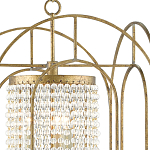 Люстра золотая с внутренним цилиндром из хрустальных бусин Romantic Lantern варинант исполнения - 1 | Loft Concept в Красноярске