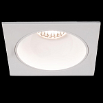 Встраиваемый спот светодиодный квадаратный белого цвета с круглым углублением Ombra Lux  варинант исполнения - 1 | Loft Concept в Красноярске