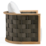 Дизайнерское уличное кресло из массива дерева с плетеной спинкой PALINFRASCA Armchair варинант исполнения - 7 | Loft Concept в Красноярске