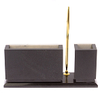 Настольный письменный набор из мрамора с часами и ручкой Marble Accessory варинант исполнения - 3 | Loft Concept в Красноярске