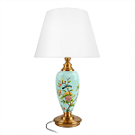 Настольная лампа голубая с изображением птиц Slip Away варинант исполнения - 1 | Loft Concept в Красноярске