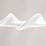 Люстра горизонтальная с волнистым белым плафоном Golden Swirl варинант исполнения - 5 | Loft Concept в Красноярске