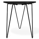 Стол журнальный с круглой столешницей из стекла Gold and Black Marble варинант исполнения - 4 | Loft Concept в Красноярске