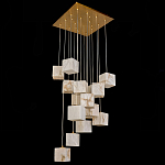 Люстра подвесная с квадратными плафонами из натурального камня Glowing Spheres варинант исполнения - 3 | Loft Concept в Красноярске