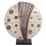 Настольная лампа из перламутра и дерева на подставке Indonesian Round Shell варинант исполнения - 1 | Loft Concept в Красноярске