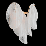 Бра из полупрозрачных овальных лепестков из стекла с металлическим основанием золотого цвета Nazaire Glass Lighting варинант исполнения - 1 | Loft Concept в Красноярске