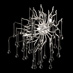 Бра с лучеобразным основанием и подвесками из прозрачного стекла в виде длинных капель Droplet Chandelier варинант исполнения - 12 | Loft Concept в Красноярске