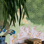 Обои ручная роспись Dandaka Glades Original colourway on painted Xuan paper варинант исполнения - 2 | Loft Concept в Красноярске