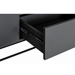ТВ-тумба цвета графит с  2-мя дверцами и ящиком Strict Lines варинант исполнения - 4 | Loft Concept в Красноярске