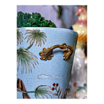 Кашпо из голубого фарфора с бронзовыми элементами Blue Garden варинант исполнения - 6 | Loft Concept в Красноярске