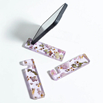 Подставка для телефона из эпоксидной смолы с цветами розовая Epoxy Flowers Phone Stand Pink варинант исполнения - 3 | Loft Concept в Красноярске