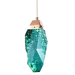 Подвесной светильник Soar Hanging Lamp Brass Emerald Изумрудный варинант исполнения - 1 | Loft Concept в Красноярске