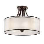 Потолочный светильник с двойным цилиндрическим плафоном из белого стекла и прозрачной органзы Kichler варинант исполнения - 17 | Loft Concept в Красноярске