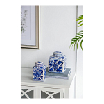 Ваза с крышкой в китайском стиле Oriental Blue & White Ornament Vases варинант исполнения - 4 | Loft Concept в Красноярске