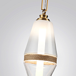 Подвесной светильник со стеклянным плафоном и декоративной вставкой из текстурного камня Tectona  варинант исполнения - 5 | Loft Concept в Красноярске