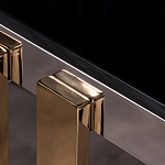 Консоль в современном стиле с черной стекляной столешницей Console with Black Glass варинант исполнения - 2 | Loft Concept в Красноярске