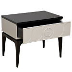 Тумбочка прикроватная с ящиком черно-серого цвета Noble Nightstand варинант исполнения - 2 | Loft Concept в Красноярске