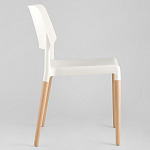 Пластиковый стул на ножках из массива бука Ferret White 4 шт варинант исполнения - 4 | Loft Concept в Красноярске