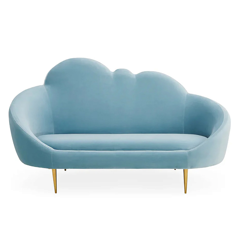 Уникальный детский диван Soft Cloud двухместный Голубой Золотой Уникальный детский диван Soft Cloud двухместный Голубой Золотой в Красноярске | Loft Concept
