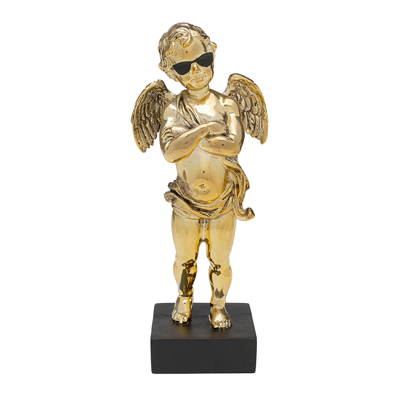 Декоративная статуя Golden Cupid in Sunglasses Глянцевое золото Черный в Красноярске | Loft Concept 
