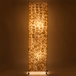 Торшер из перламутра на металлическом каркасе Indonesian Tower 3 варинант исполнения - 4 | Loft Concept в Красноярске