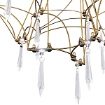 Потолочный светильник с тонкой металлической конструкцией цвета золото Quasar варинант исполнения - 4 | Loft Concept в Красноярске