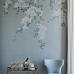 Обои ручная роспись Jasmine Standard colourway on Wood Ash slub silk варинант исполнения - 2 | Loft Concept в Красноярске