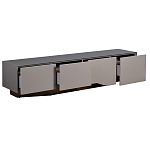 Тумба под телевизор со стеклянной столешницей и с выдвижными ящиками Minimalist Accent варинант исполнения - 2 | Loft Concept в Красноярске