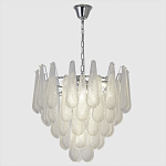 Люстра с подвесками из рифленного стекла в форме капель Textured Glass Chandelier варинант исполнения - 1 | Loft Concept в Красноярске