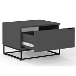Тумба прикроватная цвета графит с ящиками Strict Lines варинант исполнения - 3 | Loft Concept в Красноярске