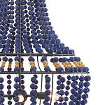 Люстра каплевидной формы декорированная синими и золотыми бусинами Blue Beads варинант исполнения - 1 | Loft Concept в Красноярске