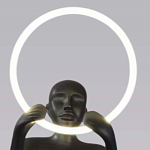 Торшер черная статуэтка Statue In The Clouds Floor Lamp варинант исполнения - 3 | Loft Concept в Красноярске