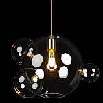 Подвесной светильник со стеклянными плафоном в виде шара и золотыми деталями & Coombes варинант исполнения - 3 | Loft Concept в Красноярске