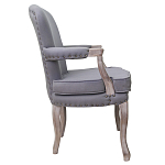 Кресло Aubrey Classical Armchair grey flax варинант исполнения - 1 | Loft Concept в Красноярске