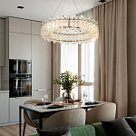 Круглая люстра с декором из рельефного стекла Cassian Relief Glass Chandelier 80 варинант исполнения - 3 | Loft Concept в Красноярске