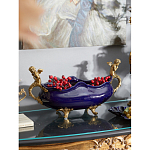 Чаша темно-синяя фарфоровая с бронзовыми ручками в виде ангелов Eden Garden варинант исполнения - 3 | Loft Concept в Красноярске