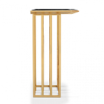 Консоль с чёрной столешницей и золотым фигурным основанием Cosmo варинант исполнения - 3 | Loft Concept в Красноярске