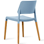 Пластиковый стул на ножках из массива бука Ferret Blue варинант исполнения - 7 | Loft Concept в Красноярске