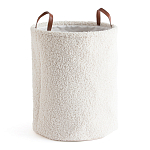 Корзина для белья из ткани букле Boucle Organizers Round варинант исполнения - 1 | Loft Concept в Красноярске