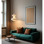 Подвесной вязаный белый светильник «Моника» варинант исполнения - 2 | Loft Concept в Красноярске