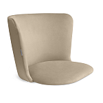 Барный стул со спинкой на 4-х коричневых ножках Бежевый Велюр Ava Charm варинант исполнения - 2 | Loft Concept в Красноярске